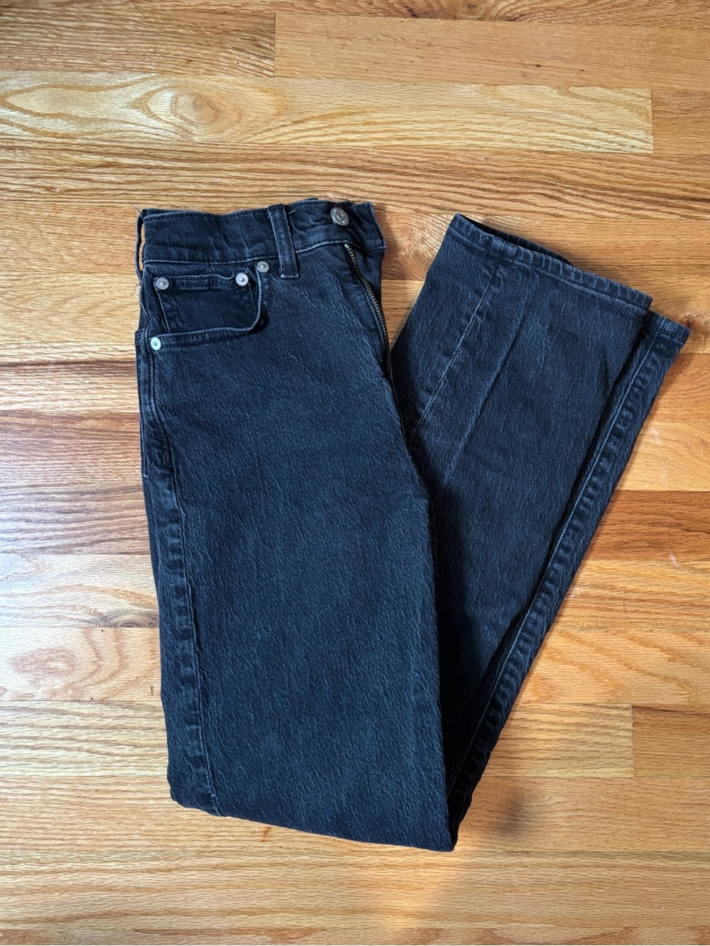 Madewell Black Straight-Leg Denim Jeans